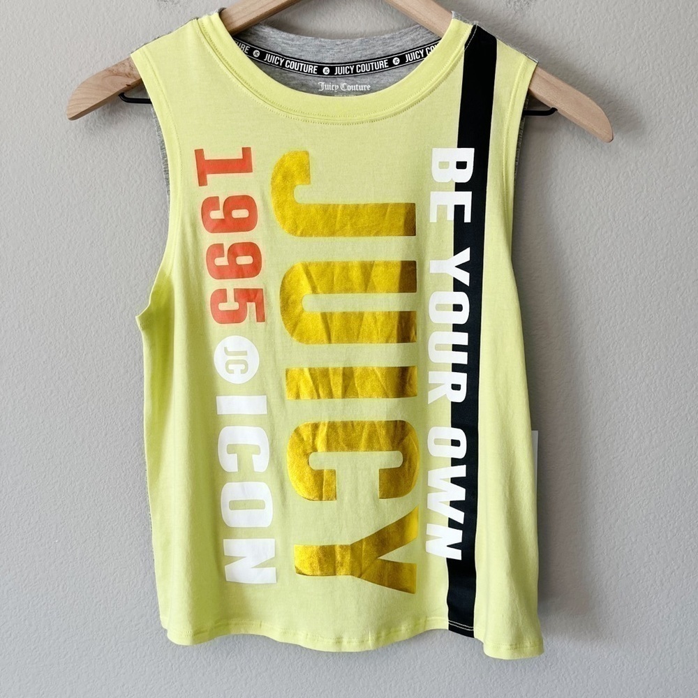 Juicy Couture NWT Sleeveless Muscle Tank Candy Green Combo Size XS